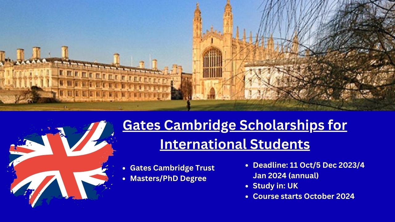 Gates Cambridge Scholarships for International Students-min